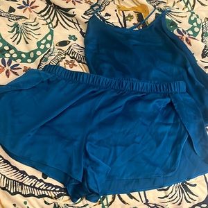 Stars Above Pajama 2 Piece Satin Set NWT